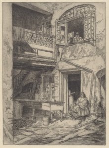 Egy régi udvar (New Orleans) alkotó: Charles Henry White