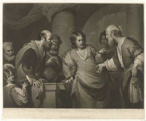 Krisztus vitatkozik a farizeusokkal alkotó: Charles Howard Hodges