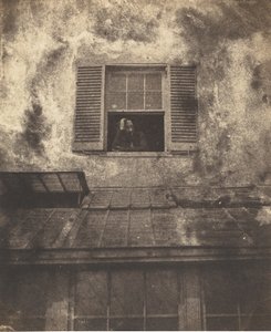 Auguste Vacquerie egy ablakon, Marine Terrace, c. 1853. Alkotók: Charles Hugo, Auguste Vacquerie. alkotó: Charles Hugo, Auguste Vacquerie