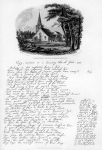 Stoke Poges Church, Buckinghamshire, 1750, 1840 alkotó: Charles J. Smith