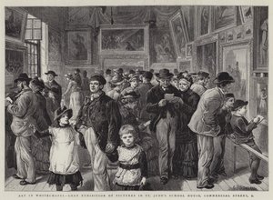 Művészet Whitechapelben, Képek kölcsönkiállítása a Szent Júdás Iskolaházban, Commercial Street, Kelet alkotó: Charles J. Staniland