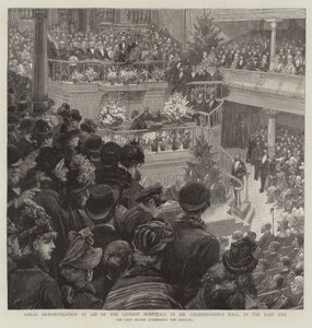 Nagy tüntetés a londoni kórházak megsegítésére az East End-i Mr Charrington