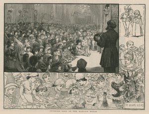 Fiatalkorúak bálja a kastélyban (metszet) alkotó: Charles J. Staniland