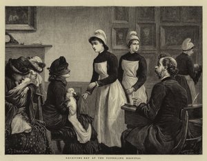 Fogadónap a Foundling Kórházban alkotó: Charles J. Staniland