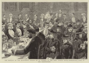 A Szent Patrik Jótékony Társaság bankettje a First Avenue Hotelben, bemutatva néhány díjazottat alkotó: Charles J. Staniland