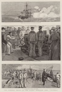 A legújabb vaskalapos tüzérségi próbái, HMS Victoria