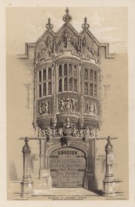 Frontispiece for Old English Mansions, harmadik sorozat, szerző: C J Richardson (színes litó)