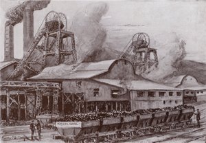 Egy walesi szénbánya (litho)