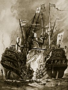 A „Regent” elégetése, 1512, illusztráció a „Hutchinson