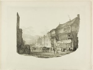 Bridge Street, Chester, a természetből származó vázlatok litográfiai lenyomataiból