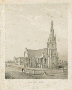 Burton-upon-Trent – Christ Church and Schools: metszet, nd [1789-1850] (nyomtatás) alkotó: Charles Joseph Hullmandel