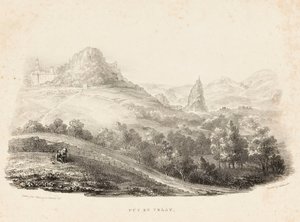 Puy en Velay (litográfia) alkotó: Charles Joseph Hullmandel