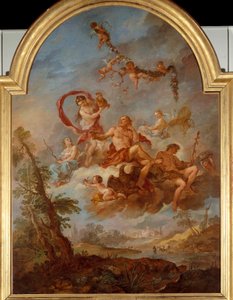 Jupiter szolgálja Hebe Hebe, Jupiter lánya szolgálja apját egy lakoma alatt. Charles Joseph Natoire festménye (Charles-Joseph Natoire alkotó: Charles Joseph Natoire