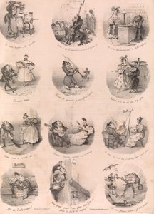 Tizenkét szatirikus matrica Le Charivari, 1832. december 10., 1832. december 1.