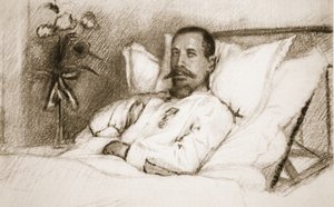 Egy Vezér, akinek sérülését Sir Ian Hamilton szerencsétlenségnek nevezte: A The Illustrated War News 1915-ös litográfiájából.
