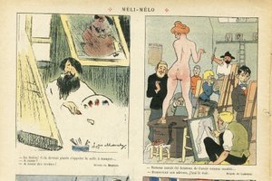 Illusztráció Chas-Laborde-ról (1886-1941) a Le Rire-ben, 08.03.21 - Meli-Melo - Művészet, tanítás, nudita - Modell (aki pózol)