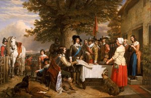 Az Edge Hill-i csata előestéje, 1642, 1845
