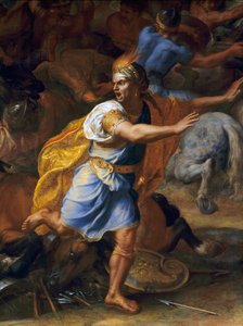 Egy ijedt ember. Az arbelsi csata részlete (régi). Charles Lebrun (Le Brun) festménye (1619-1690) alkotó: Charles Le Brun