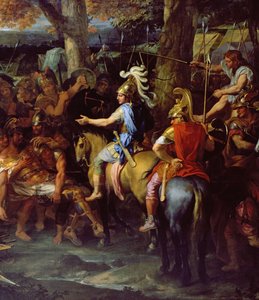 Sándor és Porus a hydaspesi csatában, 1673 körül (olaj, vászon) (90063 részlet) alkotó: Charles Le Brun