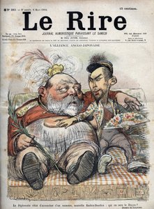 Anglo-Japanese Alliance (Japanese Anglo 1902) A diplomáciából most született egy szörnyeteg, az új Radica-Doodica: ki lesz a dékán? - VII. Edward király - Charles LEANDRE (1862-1934) 1902-es karikatúrája A nevetéshez alkotó: Charles Leandre