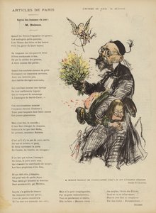 Ferdinand Buisson francia politikus karikatúrája. Illusztráció Le Rire