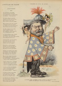 Jean Jaures francia szocialista politikus karikatúrája. Illusztráció Le Rire alkotó: Charles Leandre
