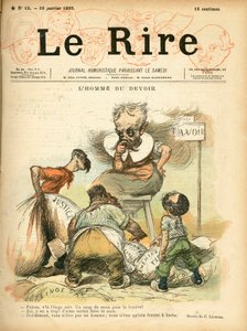 A „Le Lire” címlapja, színekben szatirikus alkotó: Charles Leandre