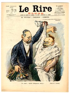 A „Le Lire rouge”, Satiric fekete-fehér borítója alkotó: Charles Leandre