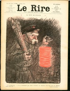 A „The Laughter” borítója, színekben szatirikus alkotó: Charles Leandre