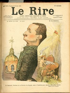 „A nevetés” címlapja, színekben szatirikus alkotó: Charles Leandre