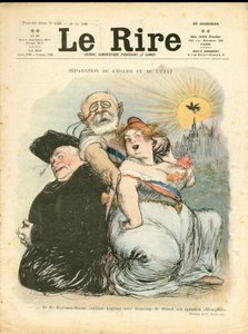 A „” The Laughter” borítója, 120. szám, Szatirikus színekben alkotó: Charles Leandre