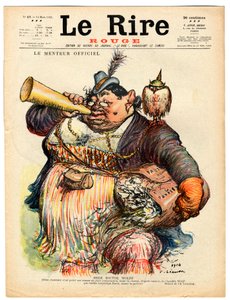 A „The Red Laughter” címlapja, színekben szatirikus alkotó: Charles Leandre
