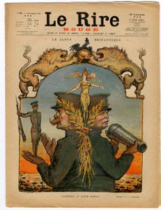 A „The Red Laughter” címlapja, színekben szatirikus alkotó: Charles Leandre