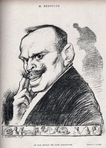 Dreyfus-ügy – A vizsgálóbírók közül a legműveltebb – Paul Bertulus 1851-1917 – francia bíró – Charles Leandre (1862-1934) karikatúrája a „” Le Rire”-ben, 197 de 1898 alkotó: Charles Leandre