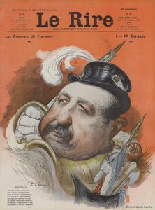 Henri Maurice Berteaux francia védelmi miniszter. Illusztráció Le Rire