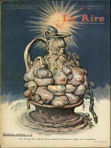 Illusztráció: Charles Leandre (1862-1934) a Le Lire borítójához, 07/03/08 - Szobor szobor, Szülés - Piot Edme (1828-1909) alkotó: Charles Leandre