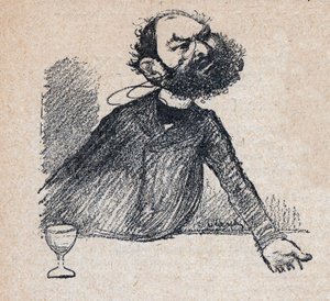 Leon Bourgeois (1851-1925) francia államférfi - metszet Paul Bosq „Kedves Urunk” című könyvébe - Charles Leandre (1862-1934) illusztrációja, 1898 - alkotó: Charles Leandre