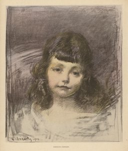 Gyermek portréja (színes litó) alkotó: Charles Leandre
