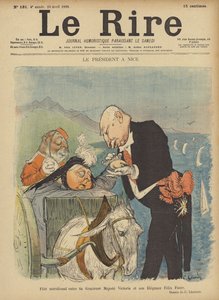 Felix Faure elnök és Viktória királynő, illusztráció a Le Rire számára