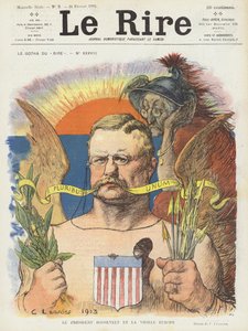 Roosevelt elnök és a régi Európa. Illusztráció Le Rire
