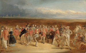 A The Golfers: A Grand Match játszott a St. Andrews Links-en készült kész vázlat, Sir David Baird, Bt. és Sir Ralph Anstruther, Bt. Balcaskie, Major Playfair és John Campbell (Esq., Glensaddell) ellen 1850-ben alkotó: Charles Lees