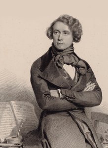 Adrien-François Servais gordonkaművész és zeneszerző portréja 1807-1866, 1838. alkotó: Charles Louis Baugniet