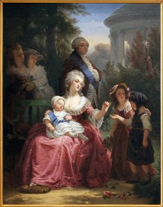 A francia királyi család Trianonban, 1860 körül