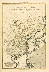 A Kínai Birodalom, a Kínai Tatár és a Koreai Királyság a Japán-szigetekkel, Guillaume Raynal (1713-96) Atlas de Toutes les Parties Connues du Globe Terrestre című művéből, 1780-ban (colou)