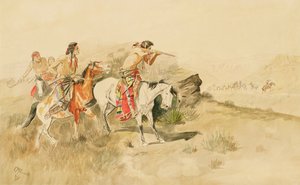 Attack on the Muteers, 1895 körül (ceruza és WC papíron)