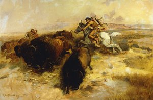 Bivalyvadászat, 1897 alkotó: Charles Marion Russell