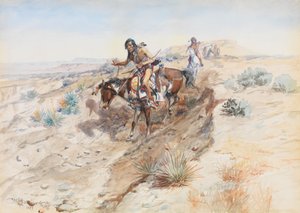 Indian Braves, 1899 alkotó: Charles Marion Russell
