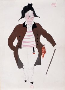 Gioacchino Rossini A sevillai borbély Bartolo karakterének jelmeze, Charles Martin vázlata (1884-1934)