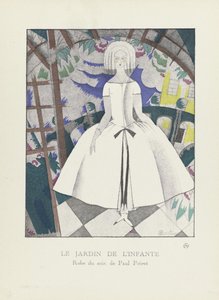 A csecsemők kertje, divattányérok gyűjteményéből, 1920 (stencilnyomat) alkotó: Charles Martin