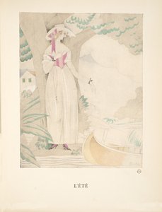 Lété, a divattányérok gyűjteményéből, 1922 (pochoir print) alkotó: Charles Martin